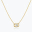 0.25-1.0ct Oval Cut Solitaire Moissanite Diamond Necklace - crownmoissanite