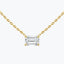 0.25-1.0 CT Emerald Shaped Moissanite Solitaire Necklace - crownmoissanite