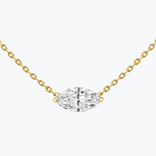 0.25-1.0 CT Marquise Shaped Moissanite Solitaire Necklace - crownmoissanite