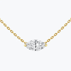 0.25-1.0 CT Marquise Shaped Moissanite Solitaire Necklace - crownmoissanite