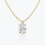 0.25-1.0ct Oval Cut Solitaire Moissanite Diamond Necklace - crownmoissanite