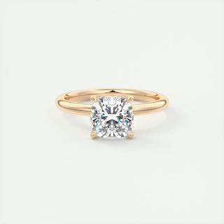 1.49 CT Cushion Cut Solitaire Moissanite Engagement Ring - crownmoissanite