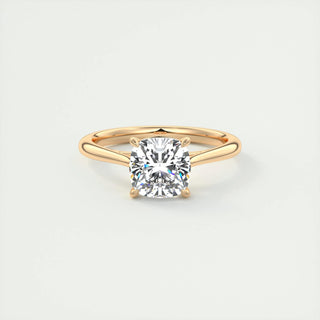 2.15 CT Cushion Cut Solitaire Moissanite Engagement Ring - crownmoissanite