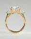 2.0 CT Round Cut Moissanite Three Stone Engagement Ring
