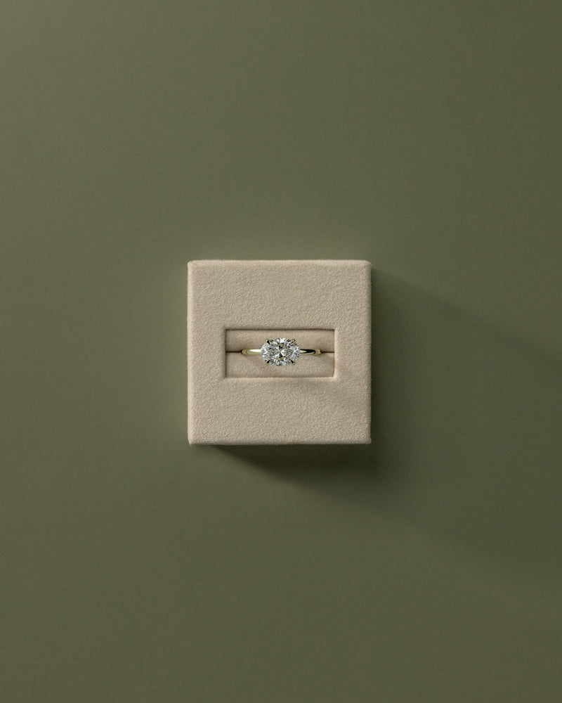 2.0 CT East West Oval Cut Moissanite Solitaire Engagement Ring