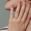 0.94 CT Oval Shaped Moissanite Three Stones Engagement Ring - crownmoissanite