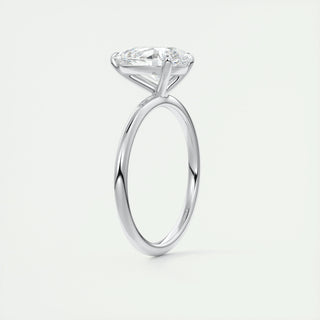 1.93 CT Pear Cut Solitaire Moissanite Engagement Ring - crownmoissanite