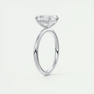 2.03 CT Asscher Cut Solitaire Moissanite Engagement Ring - crownmoissanite