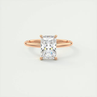 1.0 - 2.50 CT Radiant Cut Solitaire Moissanite Engagement Ring - crownmoissanite