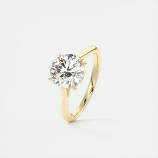 2.0 CT Round Cut Solitaire Moissanite Engagement Ring - crownmoissanite