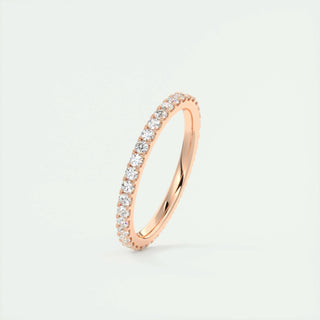 0.74 CT Round Shaped Moissanite Full Eternity Wedding Band - crownmoissanite