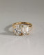 3.30 CT Pear & Emerald Cut Moissanite Two Stone Engagement Ring