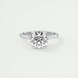 2.0 CT Round Cut Solitaire Moissanite Engagement Ring - crownmoissanite