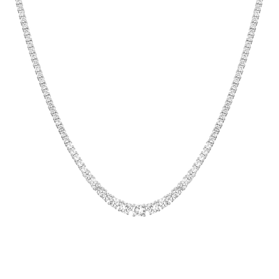 Round Cut Moissanite Diamond Tennis Necklace