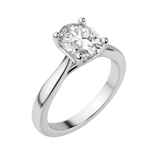 1.33 CT Oval Moissanite Diamond Solitaire Engagement Ring - crownmoissanite