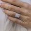 3.50 CT Crushed Ice Radiant Halo & Pave Moissanite Engagement Ring - crownmoissanite