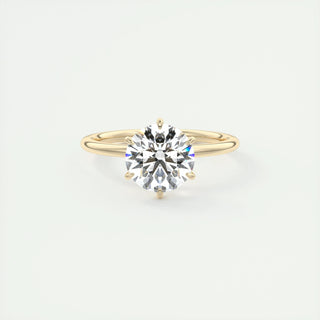 2.0 CT Round Shaped Moissanite Solitaire Engagement Ring - crownmoissanite