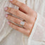 4.20 CT Crushed Ice Radiant Solitaire Hidden Halo Moissanite Engagement Ring - crownmoissanite
