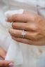 2.0 CT Radiant Solitaire & Pave Moissanite Engagement Ring - crownmoissanite