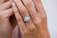 2.50 CT Elongated Cushion Three Stone Moissanite Engagement Ring - crownmoissanite