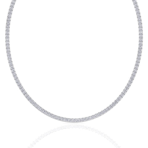 Princess Moissanite Diamond Tennis Necklace