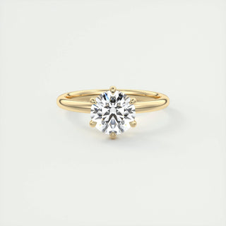 1.35 CT Round Cut Solitaire Moissanite Engagement Ring - crownmoissanite