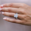 5.50 CT Emerald Solitaire Hidden Halo Moissanite Engagement Ring - crownmoissanite