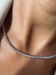 Round Moissanite Diamond Tennis Necklace