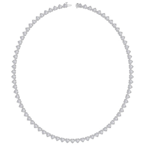 Round Moissanite Diamond Tennis Necklace