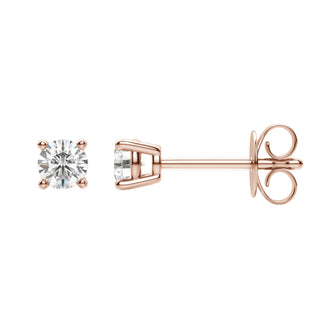 0.50 TCW-1.0 TCW Round Cut Moissanite Solitaire Stud Earrings - crownmoissanite