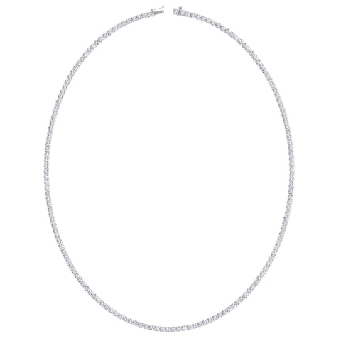 Round Moissanite Diamond Tennis Necklace