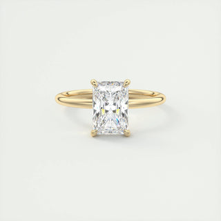 1.0 - 2.50 CT Radiant Cut Solitaire Moissanite Engagement Ring - crownmoissanite