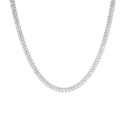 Round Cut Moissanite Diamond Tennis Necklace