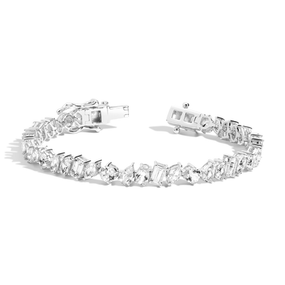 Mixed Shape Moissanite Diamond Tennis Bracelet