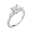 2.78 CT Princess 3 Stone Moissanite Engagement Ring - crownmoissanite