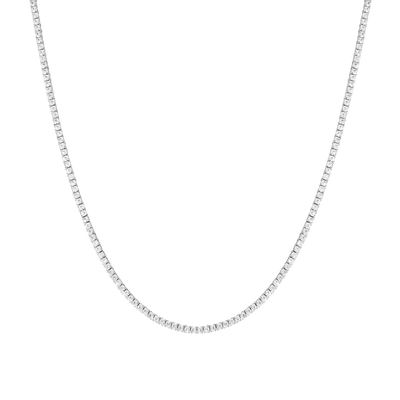 Round Cut Moissanite Diamond Tennis Necklace