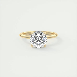 2.0 CT Round Cut Solitaire Moissanite Engagement Ring - crownmoissanite