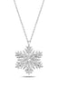 0.90 TCW Round & Baguette Cut Snowflake Moissanite Diamond Necklace