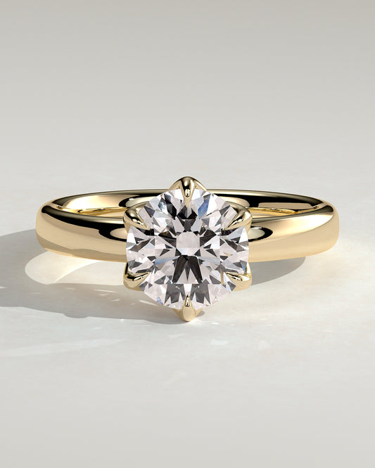 2.0 CT Round Cut Moissanite Unique Engagement Ring