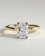 2.0 CT Radiant Cut Moissanite Hidden Halo Engagement Ring