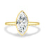2.0 CT Marquise Cut Moissanite Bezel Engagement Ring