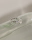2.0 CT Oval Cut Moissanite Three Stone Engagement Ring