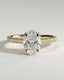 2.0 CT Oval Cut Moissanite Pave Engagement Ring