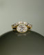 2.0 CT East West Oval Cut Moissanite Bezel Solitaire Engagement Ring