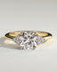 2.0 CT Cushion Cut Moissanite Cluster Engagement Ring