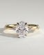 2.0 CT Oval Cut Moissanite Dainty Engagement Ring