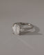2.0 CT Emerald Cut Moissanite Three Stone & Pave Engagement Ring