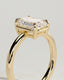 2.0 CT Emerald Cut Moissanite Solitaire Engagement Ring