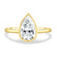 2.0 CT Pear Cut Moissanite Bezel Engagement Ring