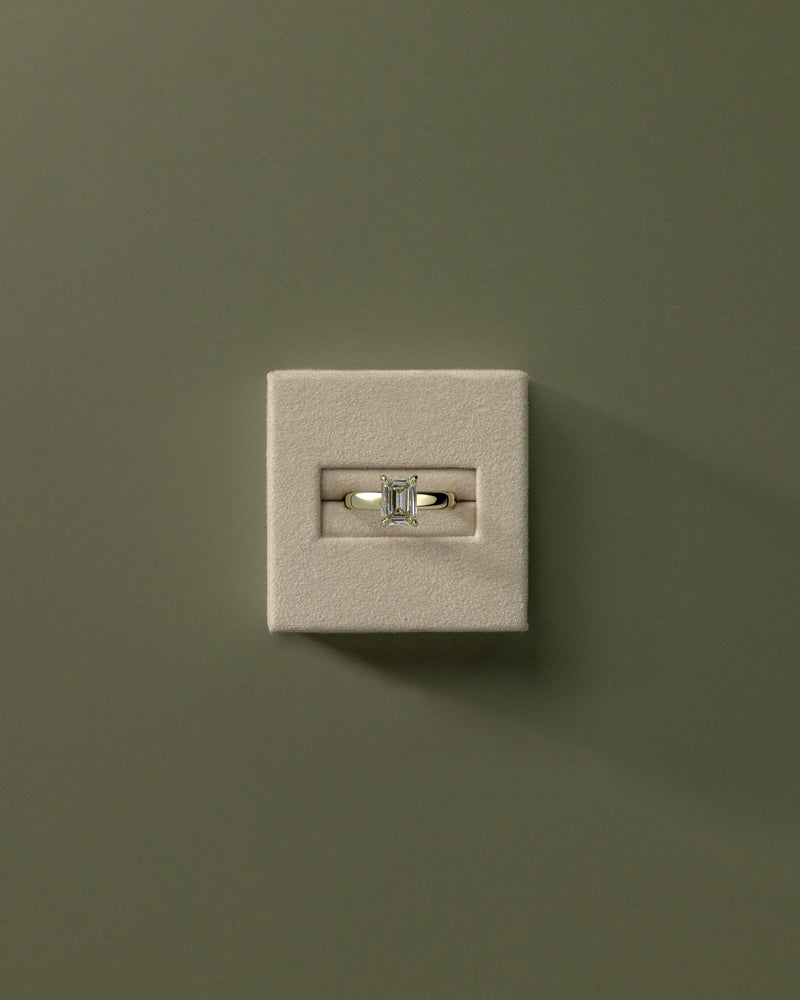 2.0 CT Emerald Cut Moissanite Hidden Halo Engagement Ring